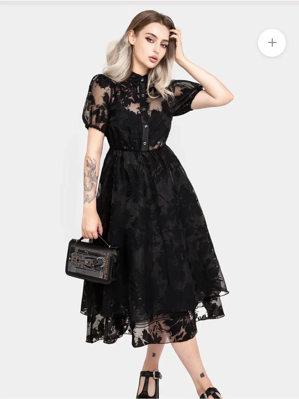 Disturbia Spectre Layered Mini Shirt Dress - Picture 1 of 9